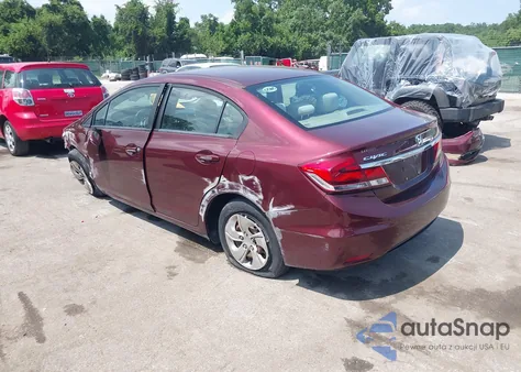 2015 Honda Civic Lx из США, поврежденный, VIN 19XFB2F50FE700751